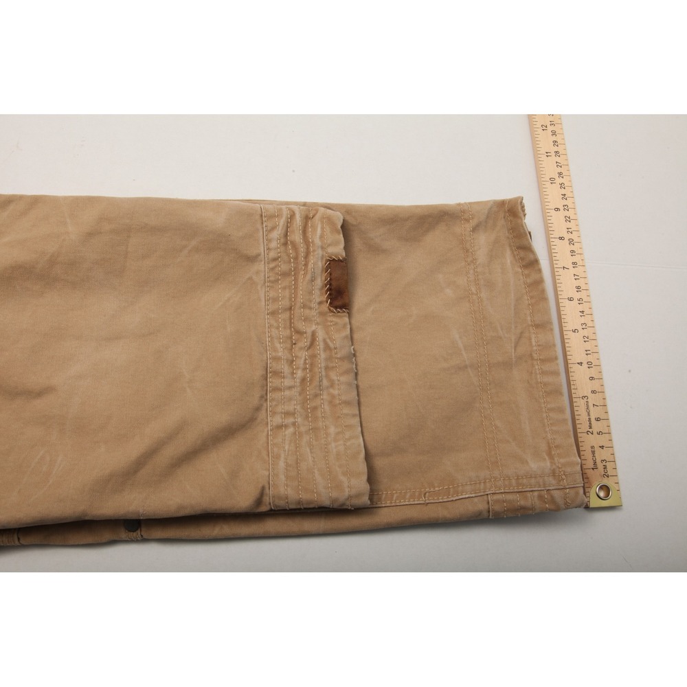 Polo Ralph Lauren Mens 40/30 Distressed Canvas California Miner Pants Leather - Picture 14 of 16